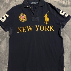 Polo by Ralph Lauren Dark Blue New York Men's Polo Shirt